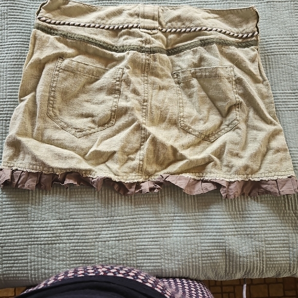 Tan Ruffled Skirt - Picture 5 of 6